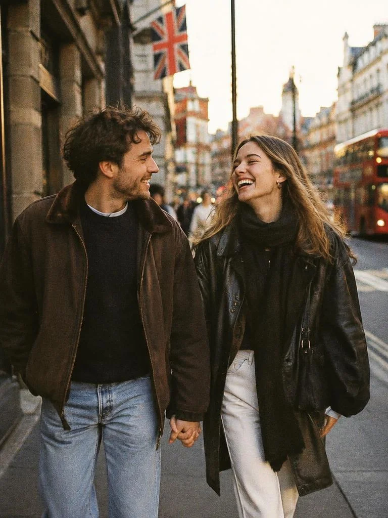 Candid portrait of Amelia and Julian
